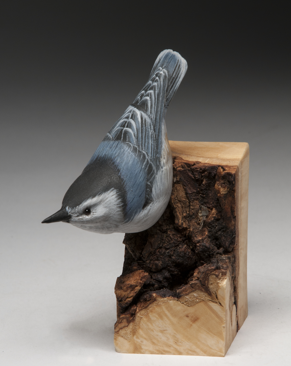 Cocktail Carving - Wildbird 1st Reuben Unger - White-breasted Nuthatch