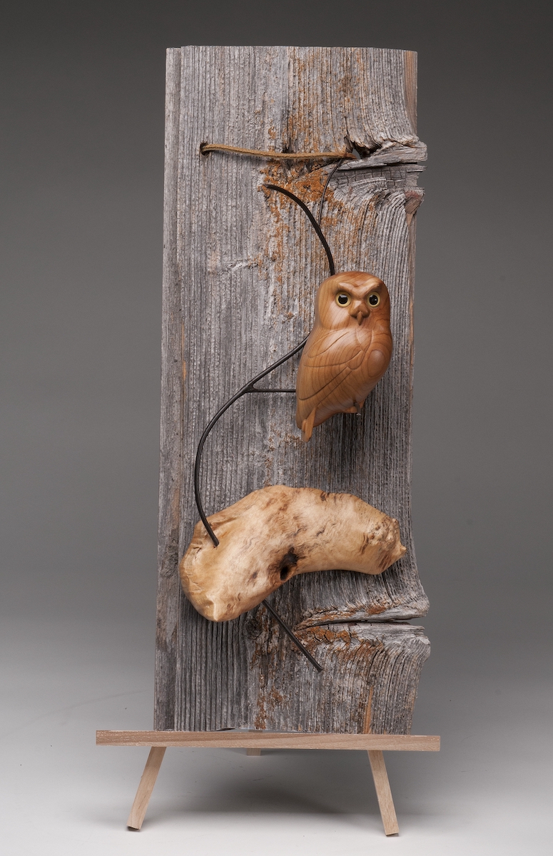 1st Best of Show - Traditional, Novice: Delorese Clement - Stylized Barn Owl