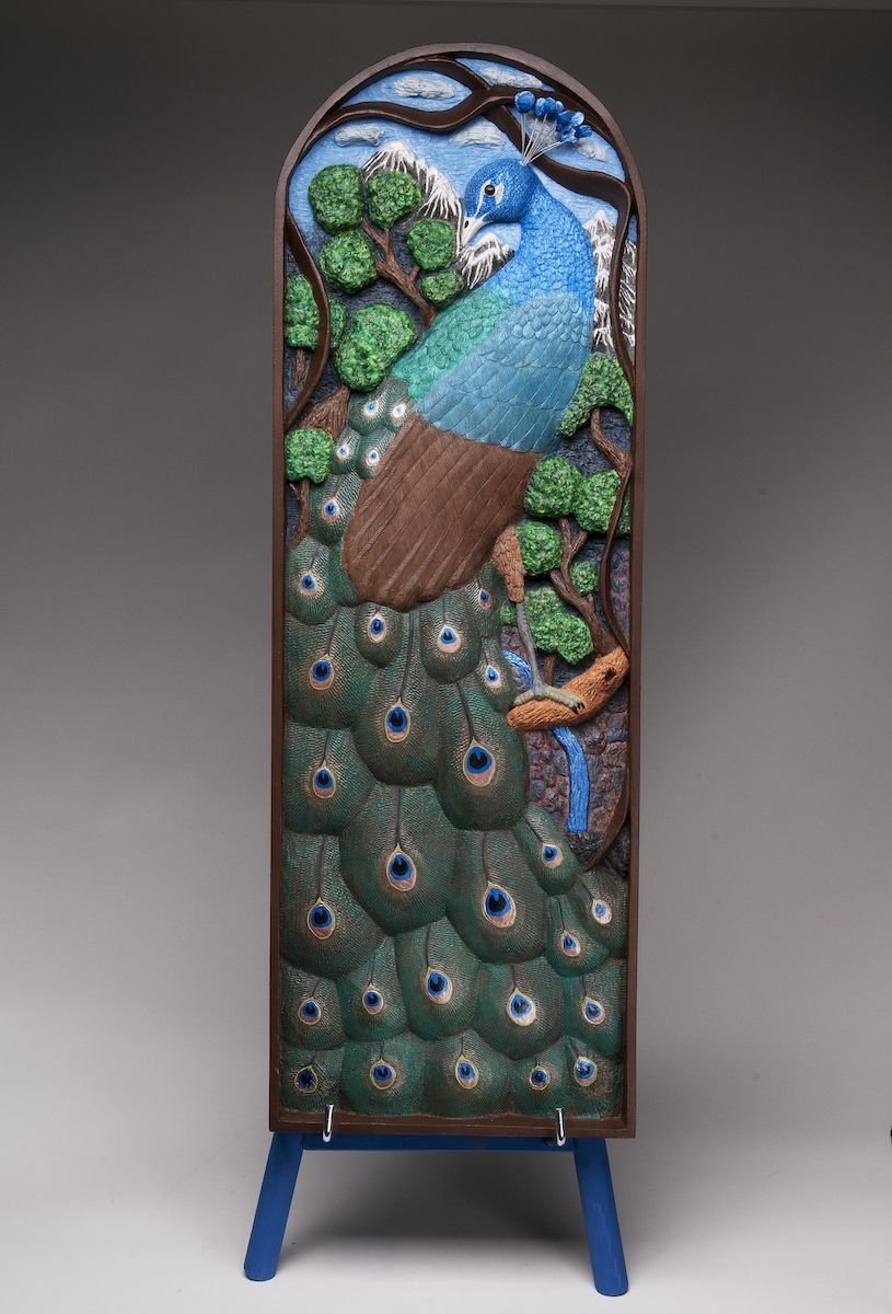 1st Best of Show - Traditional, Open:  Wayne Sodor - Peacock Relief